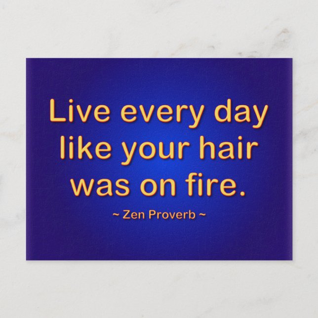 Live every day postcard (Front)