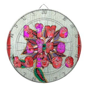 Live Experience Life Large Inspirational text art Dartboard