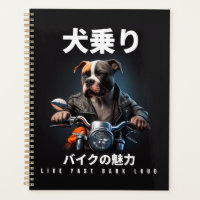 Live Fast Bark Loud - Pitbull Riding Motorbike