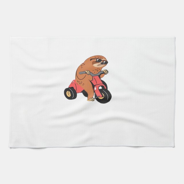 Live Fast Die Eventually Oversized T-Shirt Kitchen Towel (Horizontal)