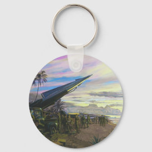 Live Fire at Kahuku by Jim Dietz Keychain