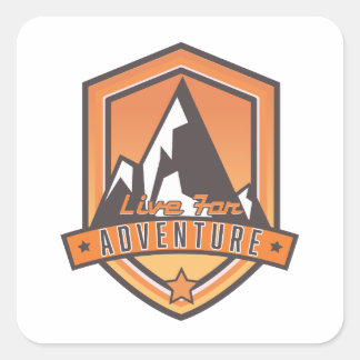 Live for Adventure Square Sticker