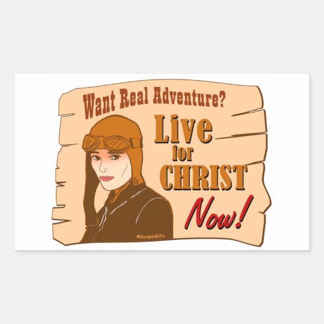 Live for Christ adventure Christian gift design Sticker (Front)