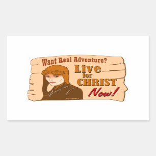 Live for Christ adventure Christian gift design Sticker