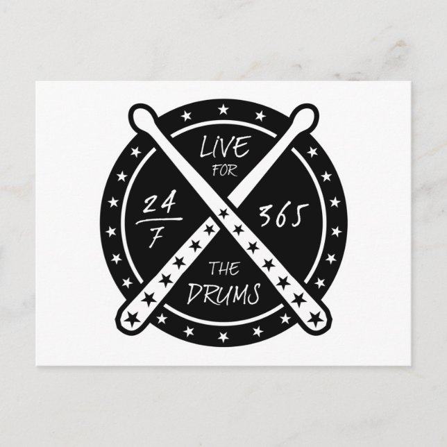 Live For The Drums Postcard (Front)