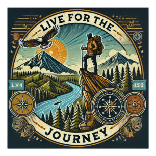 “Live for the Journey” Glossy Poster