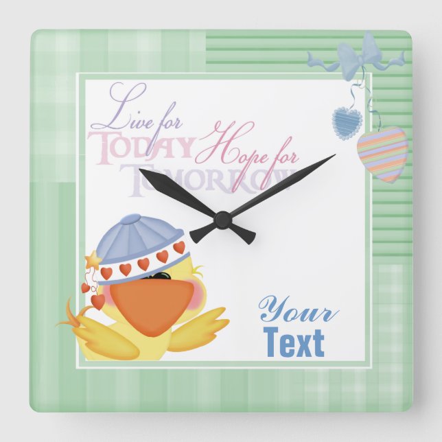 Live For Today Wall Clock (Front)