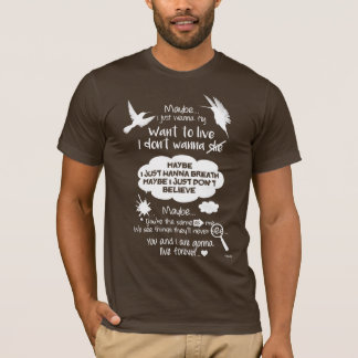 "Live Forever" by Oasis [Men's O-Neck Half-Sleeve] T-Shirt