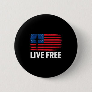 Live Free 2 Inch Round Button