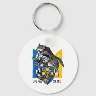 Live-free Or Die Cossack Warrior Ukraine Flag Keychain