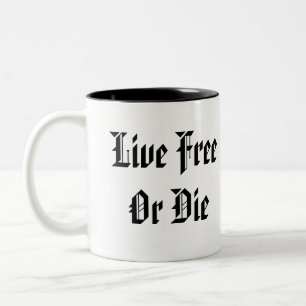 Live Free or Die - Gadsden Flag Dont Tread on Me Two-Tone Coffee Mug