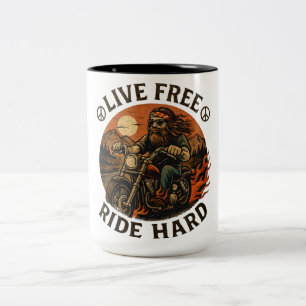 Live free ride hard motorcycle biker coffee mug
