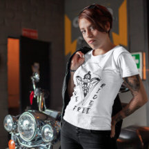 Live Free Ride Hard Motorcycle Biker Women's Light