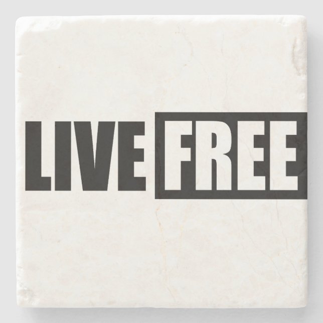 LIVE FREE STONE COASTER (Front)