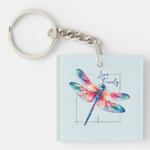 Live Freely - Dragonfly Colorful Inspirational