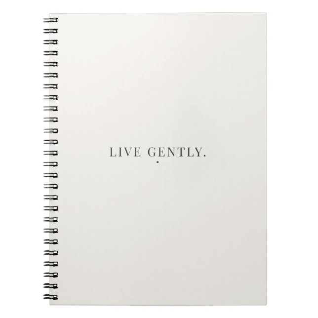 Live Gently Notebook – Calm Lifestyle Journal (Front)