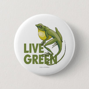 Live Green 2 Inch Round Button