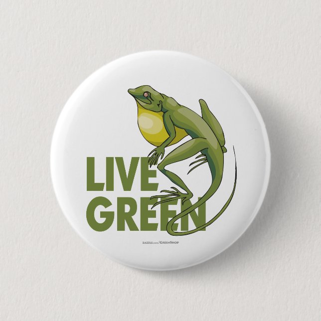 Live Green 2 Inch Round Button (Front)