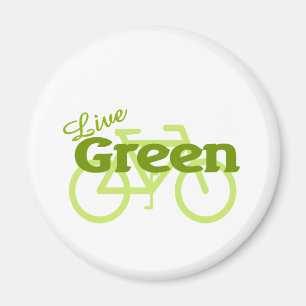 live green bike magnet