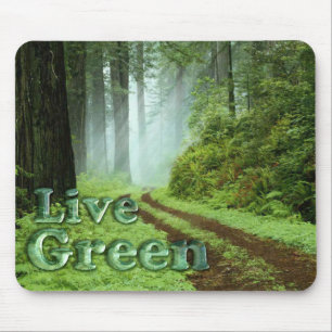 Live Green - Forest Mouse Pad