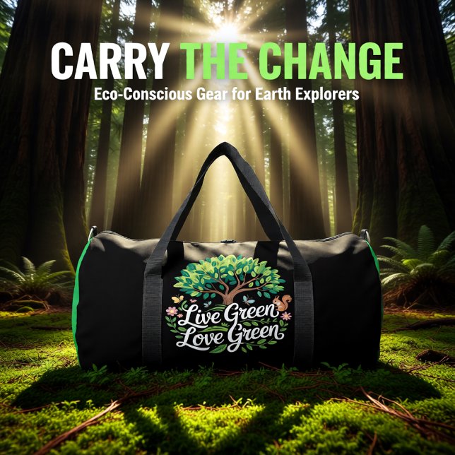  Live Green Love Green Tee Duffle Bag (Creator Uploaded)