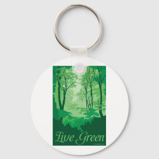 Live Green - Tree Hugger Keychain