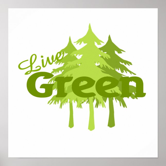 live green trees poster (Front)