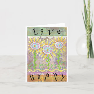 Live Happy Greeting Card