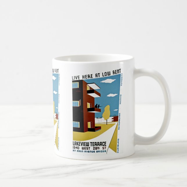 Live Here at Low Rent Coffee Mug (Right)