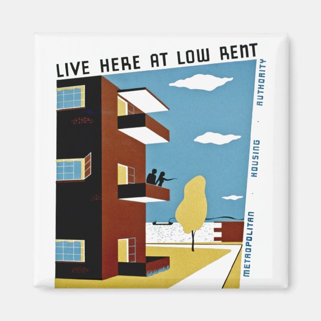 Live Here at Low Rent Magnet (Front)