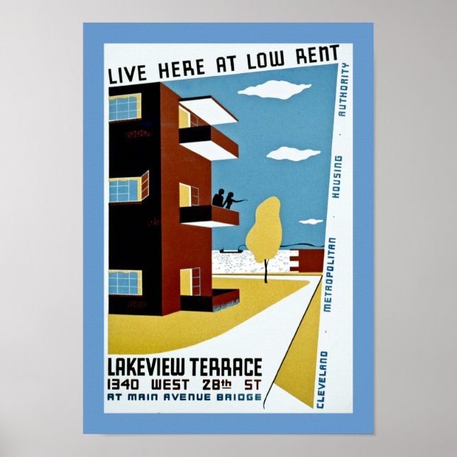 Live Here at Low Rent Poster (Front)