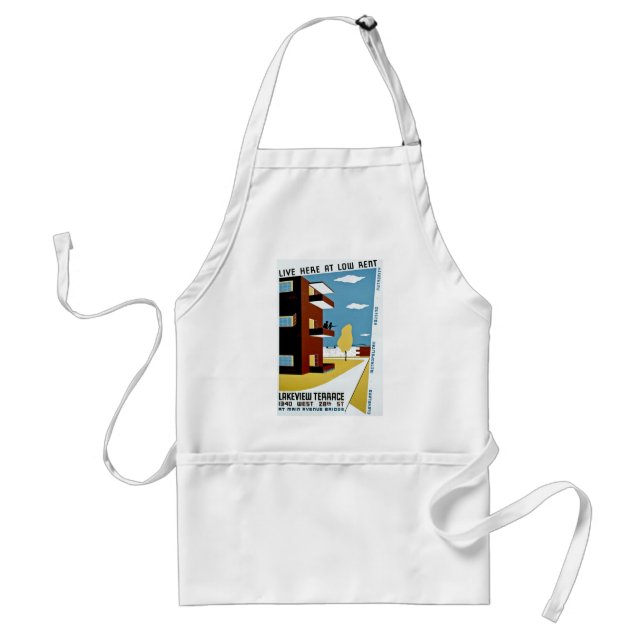 Live Here at Low Rent Standard Apron (Front)