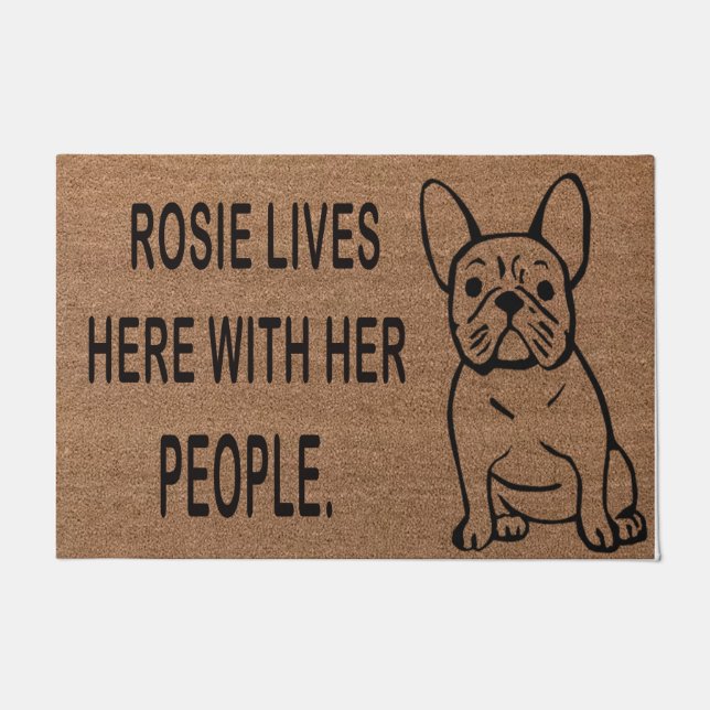 Live Here With Her People doormat, Personalized  Doormat (Front)