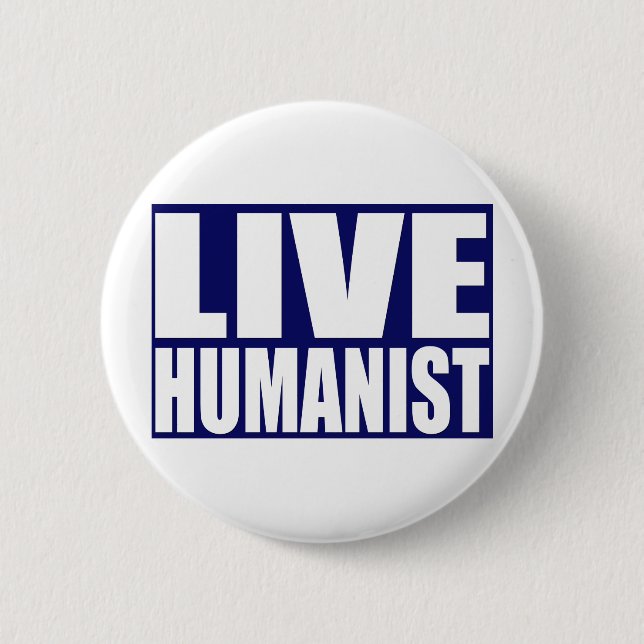 Live Humanist 2 Inch Round Button (Front)