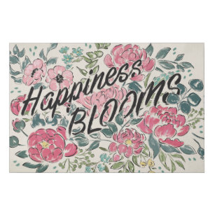 Live in Bloom   Happiness Blooms Faux Canvas Print