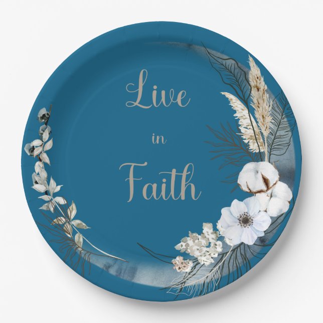 Live in Faith Paper Plate (Front)
