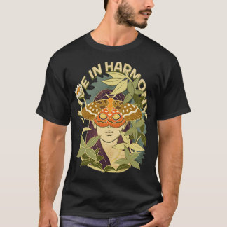 Live In Harmony Bohemian Boho Hippie Nature Butter T-Shirt