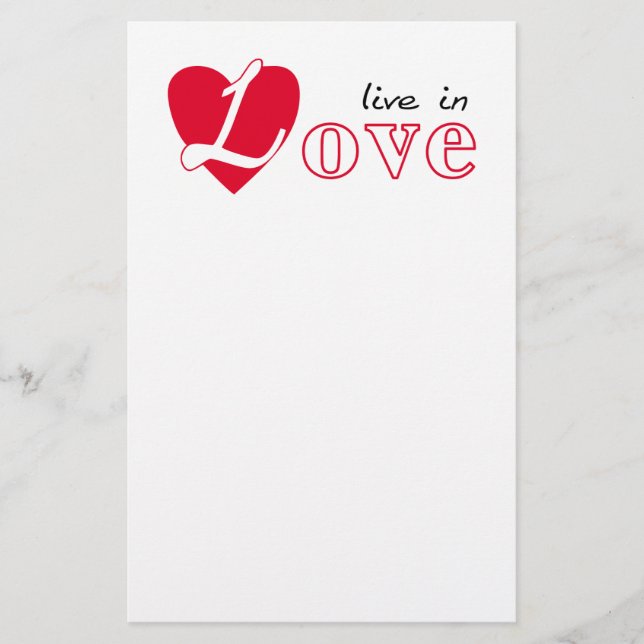 Live in love flyer (Front)