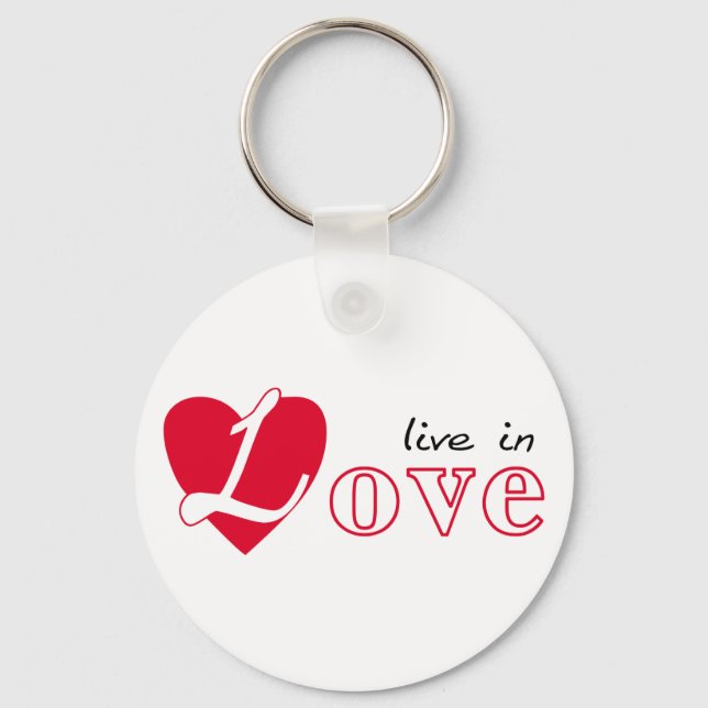 Live in love keychain (Front)
