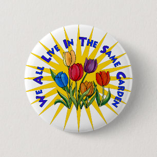 Live In Peace Garden 2 Inch Round Button