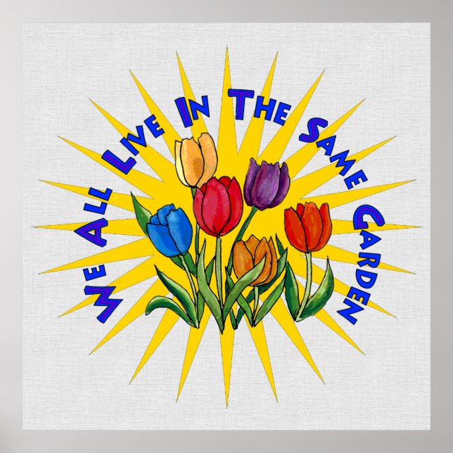 Live In Peace Garden Poster (Front)