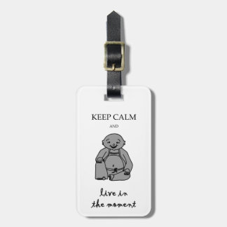 Live in the moment luggage tag