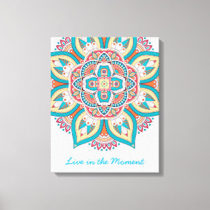 Live in the moment mindfulness art canvas print