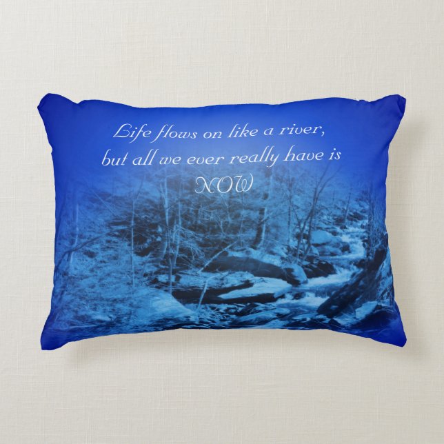Live In The Present Inspirational    Accent Pillow (Front)
