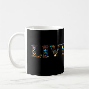 Live In The Present Inspirational Word Art    Coffee Mug