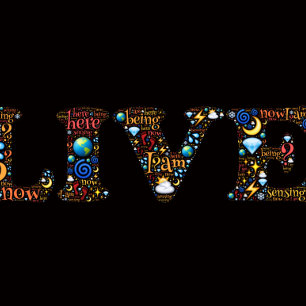 Live In The Present Inspirational Word Art  Throw Pillow