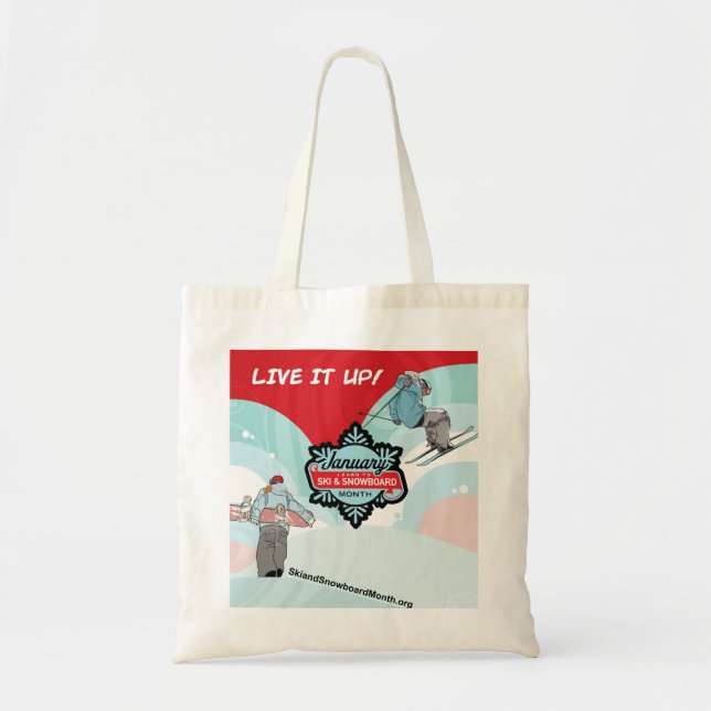 Live it Up this Winter Tote Bag (Front)
