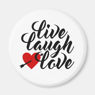 Live Lauder Love Valentine Calligraphy Magnet