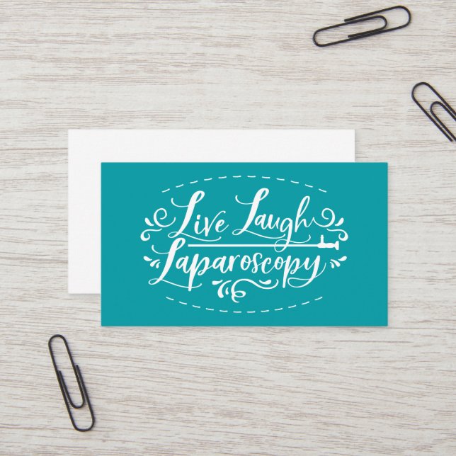 Live Laugh Laparoscopy Business Card (Front/Back In Situ)