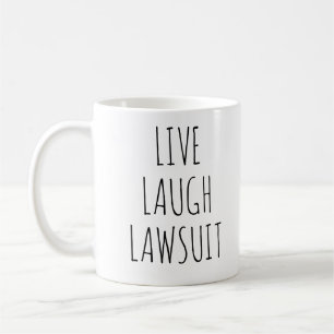  Live Laugh Lawsuit, Lawyer Mug, Defense Attorney  Coffee Mug